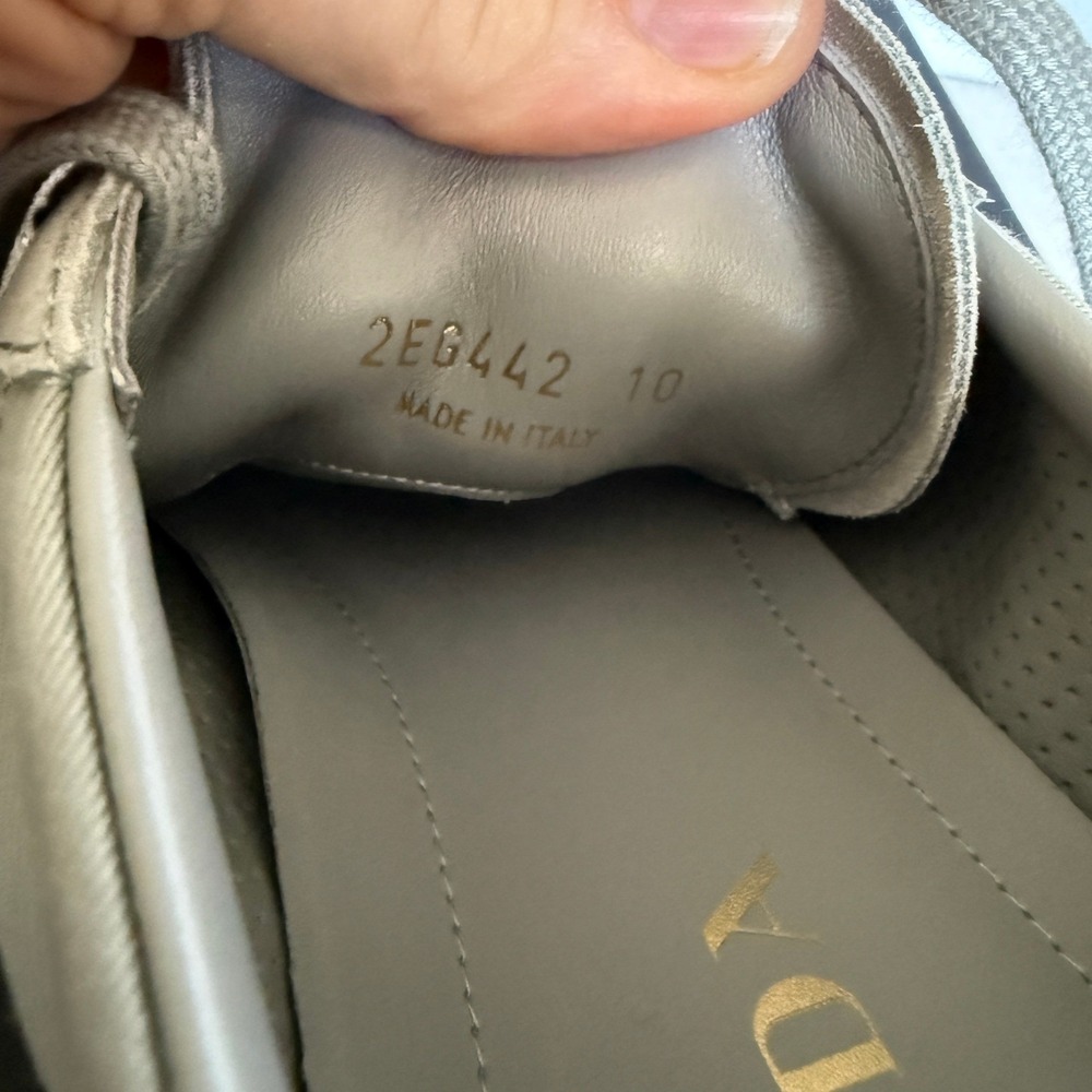 Prada Milano 2EG442 Men Grey Suede and Fabric Low Top Sneakers Trainers Sz UK 11 - Picture 13 of 16